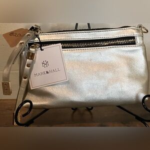 Mark & Hall Silver Wristlet Clutch